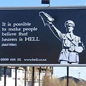 Hell Pizza's Hitler Billboard