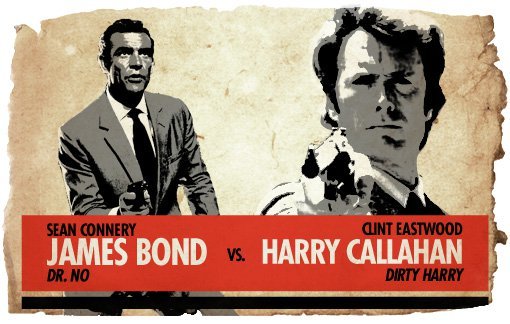 Ultimate Action-Hero Showdown: James Bond vs. Dirty Harry