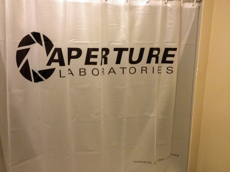 7 Shower Curtains That Aren't Totally Lame portal 2