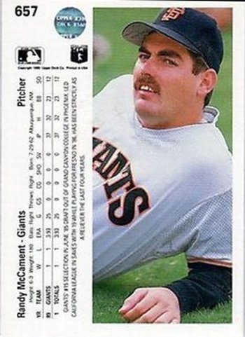 16 More Hilarious Old Baseball Cards Randy McCament