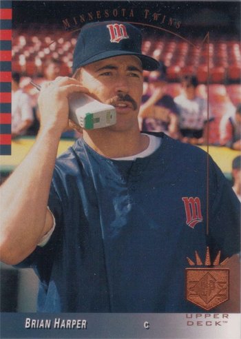 16 More Hilarious Old Baseball Cards brian harper phone