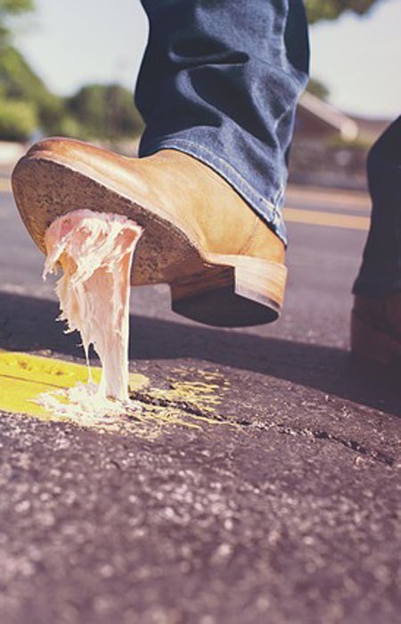 gum off of shoes