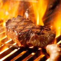 best way to grill steak, flames