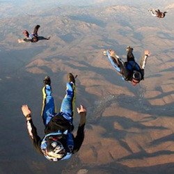 stag party ideas, skydiving