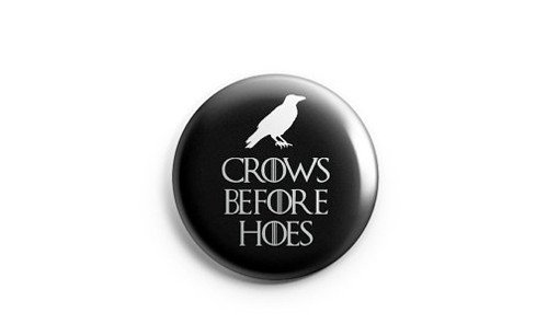 crows game of thrones pin