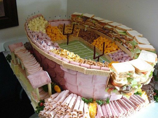 10 Amazing Super Bowl Stadiums … Made Out Of Food meat