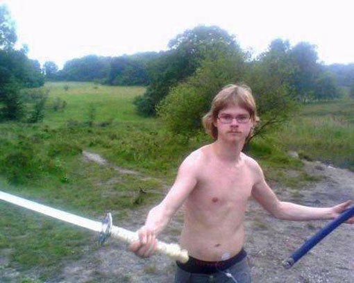 awkward photos sword guy