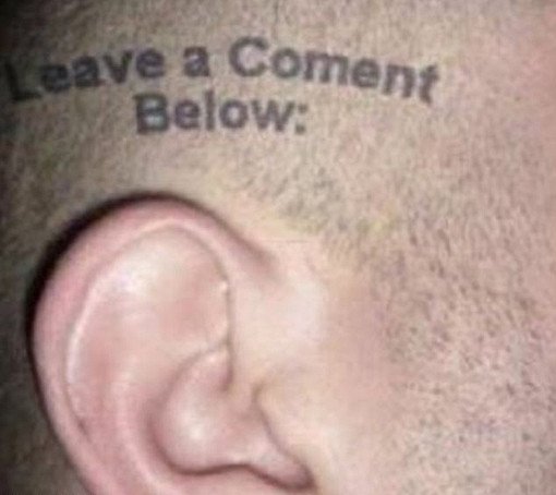 leave a comment tattoo