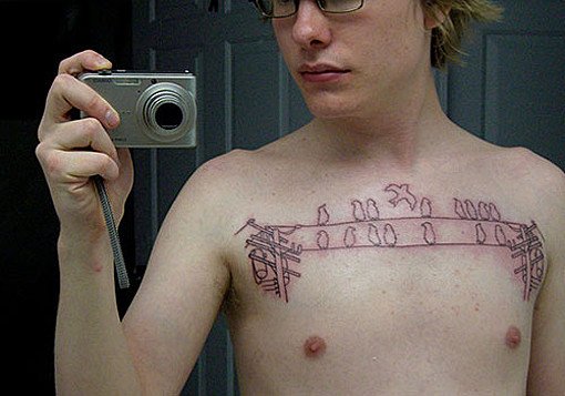 selfie fail tattoo 