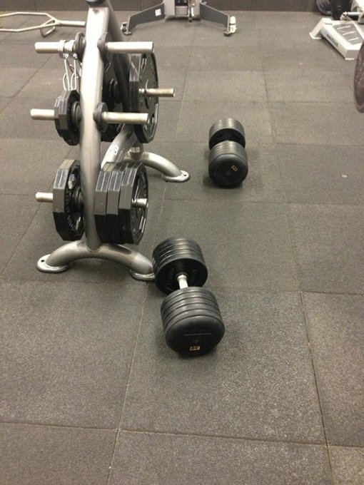 weights on floor irritating life moments