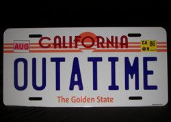 license plate back to the future