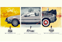 wall poster delorean