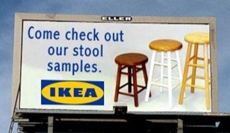billboard ikea stool