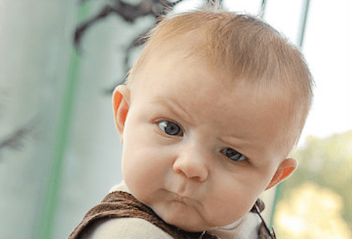funny baby face the rock impression