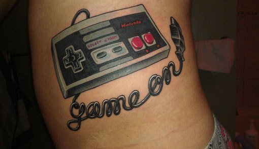 nintendo controller tattoo 