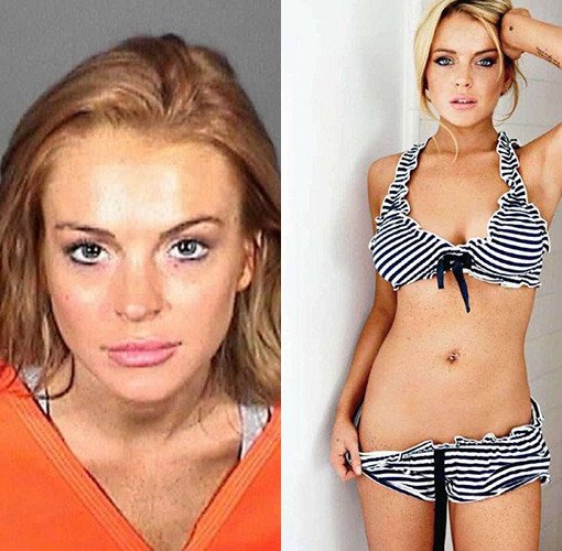 Lohan arrested dui drugs hot celebrities