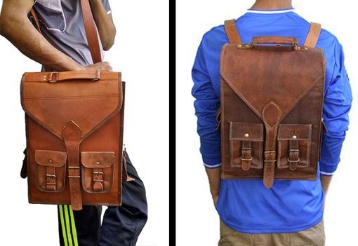 vintage leather messenger bag briefcase