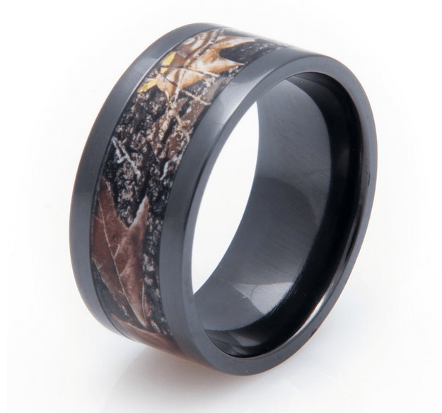 best wedding bands for men Black Mossy Oak