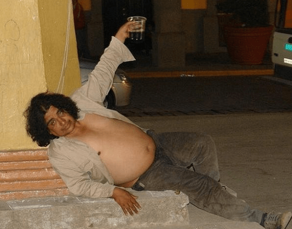 drunkest people ever man on bench