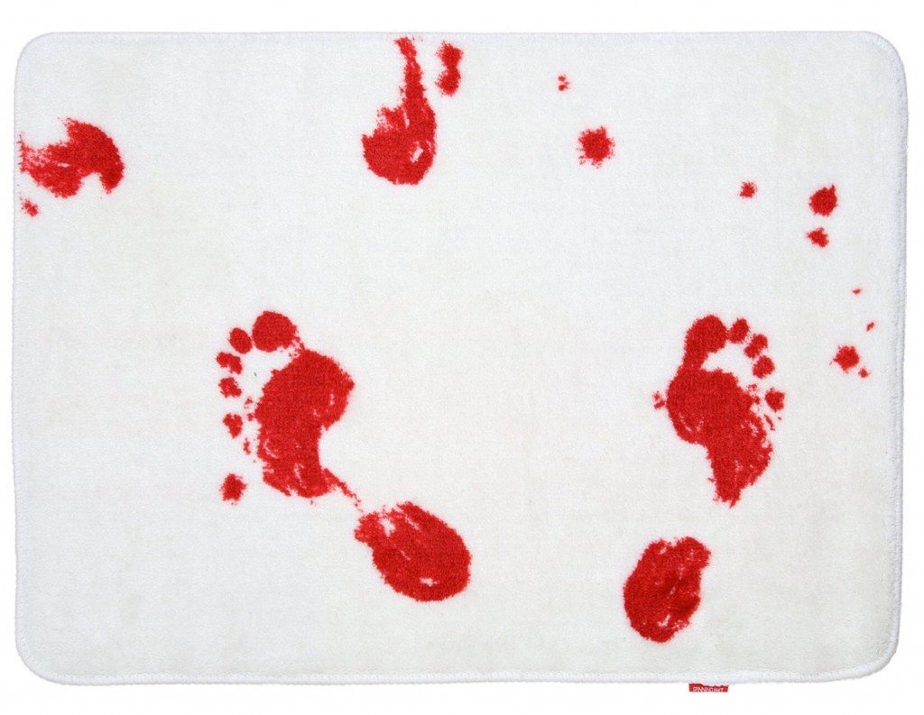 bloody bath mat