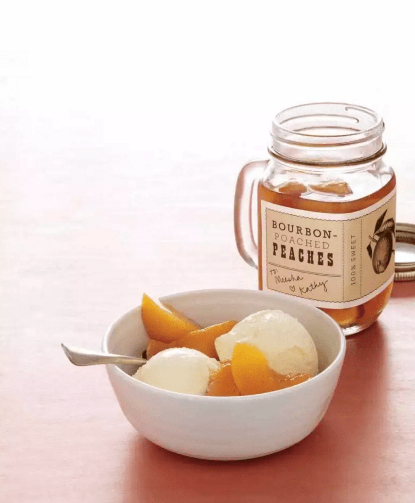 Bourbon-Poached Peaches