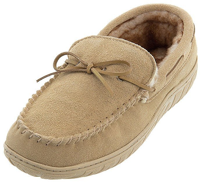 IZOD Men's Moccasin Suede Slippers