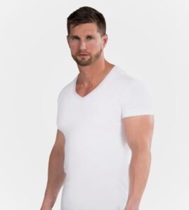 White V Neck Featured Side