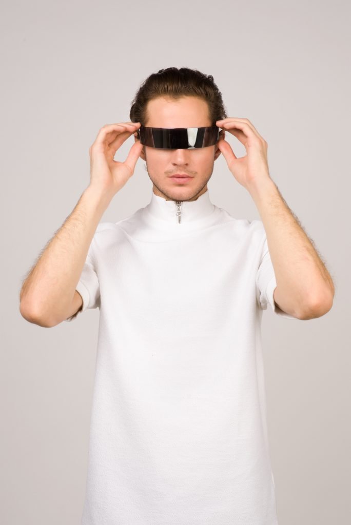 man wearing white turtle neck t shirt 1036645